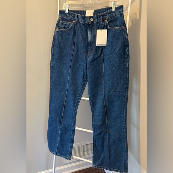 Reformation Dark Blue Bootcut Jeans NWT - Picture 6 of 12